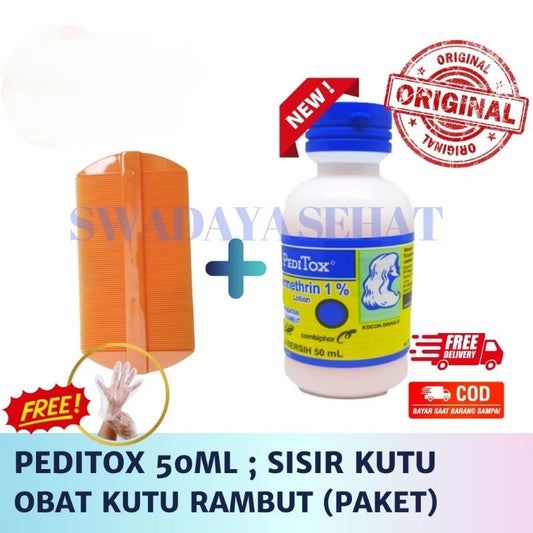 Pekanbaru Peditox 50 Ml Lotion Paket Hemat Free Sarung Plastik Obat Pembasmi Kutu Rambut