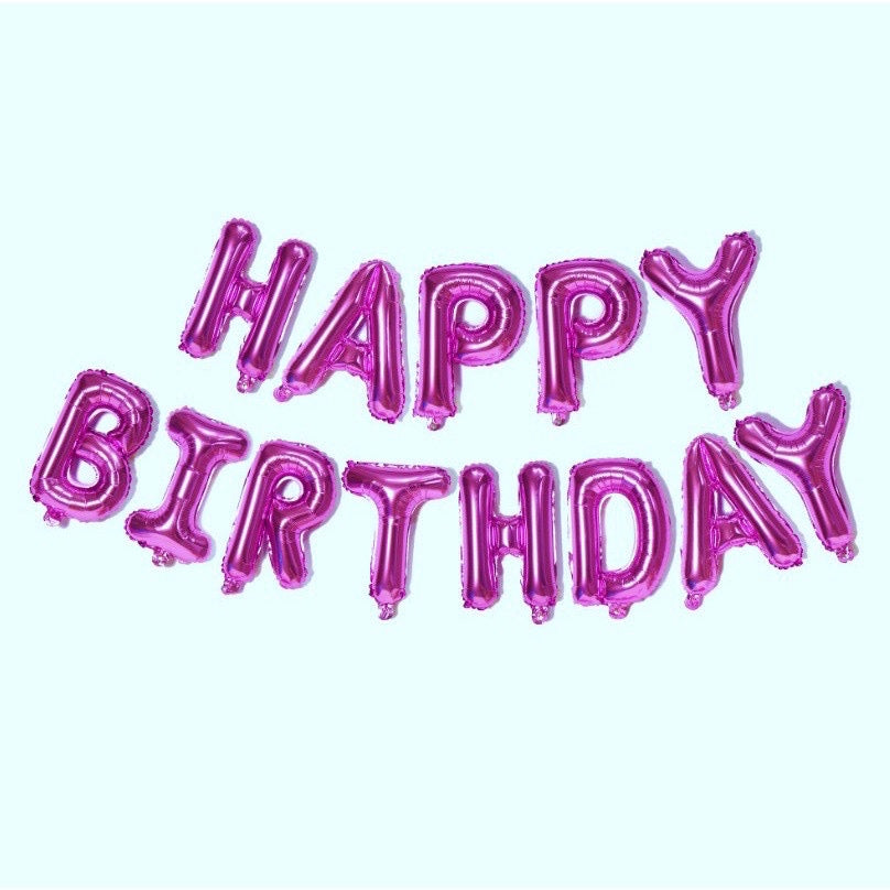 HR-PAKET BALON HAPPY BIRTHDAY Warna Warni 1 Set Balon Foil Rainbow 34 Cm Balon Ulang Tahun  Murah