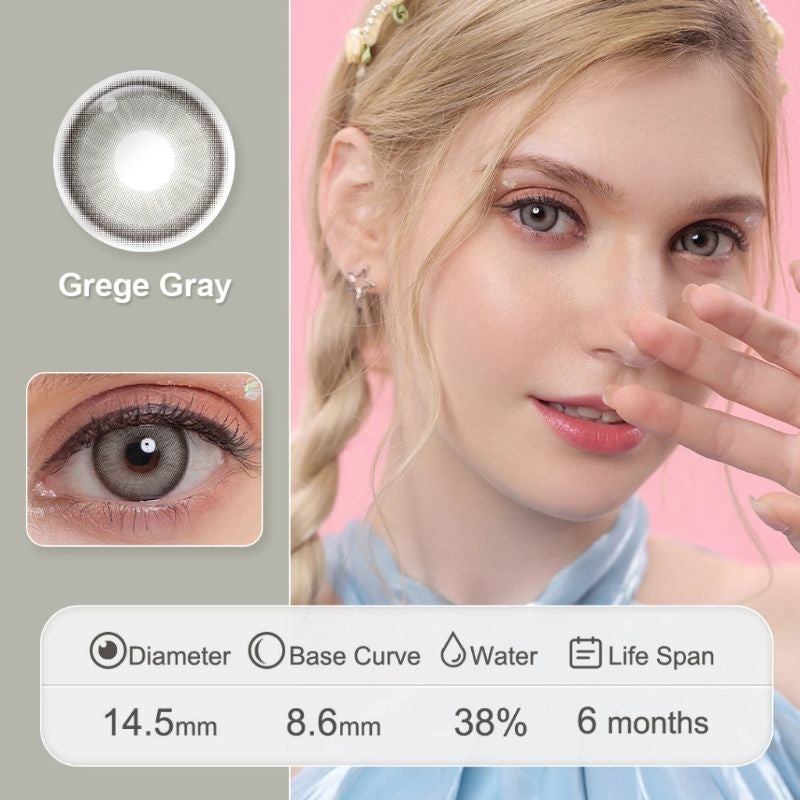 Pekanbaru Softlens Magister Mata Normal Abu-Abu/Hitam Lensa Warna Soflen Mata
