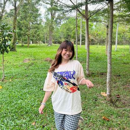 [littlecrab] Kaos Oversize Kantong Tas Kaus Gambar 3d Waistbag Baju Serbaguna Motif Swag Genanx Tshirt With Bag
