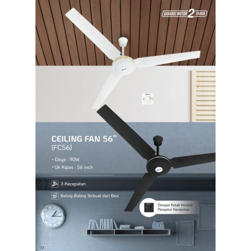 Pekanbaru Ceiling Fan Sanex Fc 56 / Kipas Angin Gantung / Kipas Angin Plafon Sanex Fc56