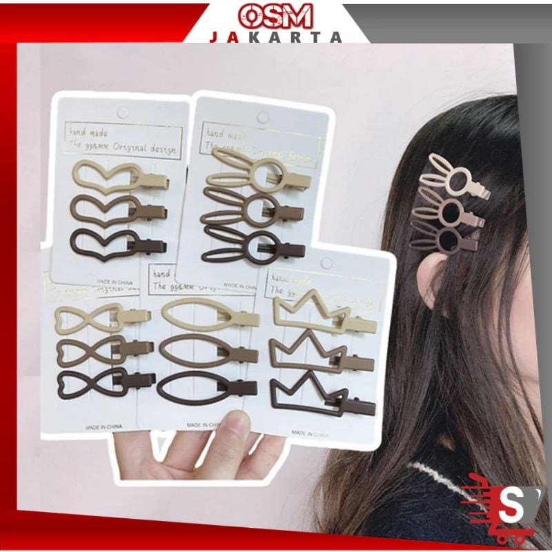 Pekanbaru 4 Pcs Set Jepit Rambut Korea Anak Korean Fashion Hair Clip Lucu