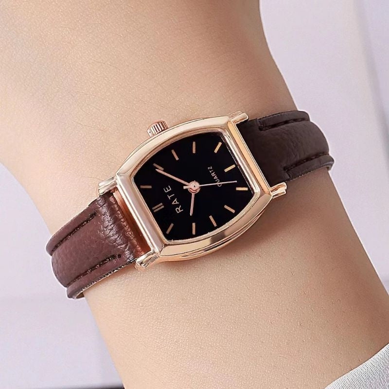 Pekanbaru Jam Tangan Casual Wanita Analog Kecil Dial Bulat Dengan Strap Pu