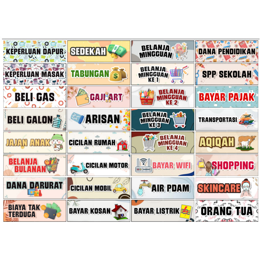 DOMPET DISIPLIN KEUANGAN POLOS MINI / DOMPET WALLET / DOMPET KEUANGAN
