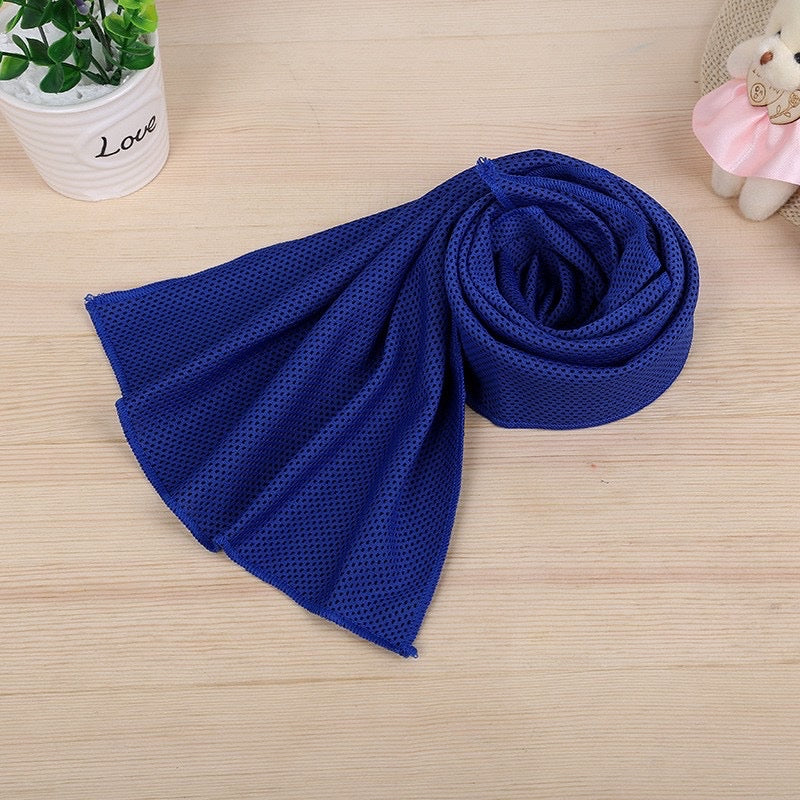 HR-Handuk Olahraga dingin Fresh Cold Towel Sport Gym Fitness Yoga Jogging Lari Marathon Gym Sepeda Handuk Dingin Serap Olahraga Lap Keringat