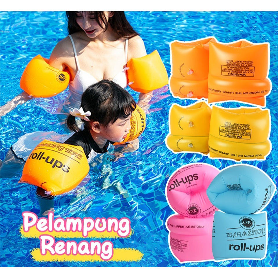 pelampung renang anak pelampung lengan bahan pvc tebal 1 set kiri kanan