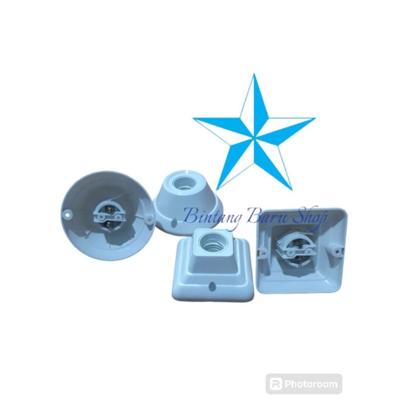 Pekanbaru Fitting Lampu Panasonic E27 Petak Dan Bulat / Fitting Lampu Plafon Panasonic