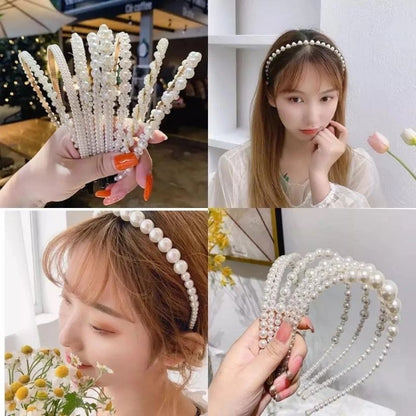 Pekanbaru Bando Mutiara Korea Pearl Headband Korean Hairband