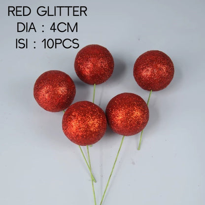 Pekanbaru Topper Kue Bentuk Bulat Glitter Per Pack