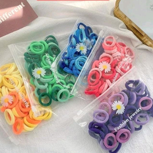 Pekanbaru Ikat Rambut Donat Isi 20Pcs Free Pouch Kunciran Rambut Anak Warna Warni