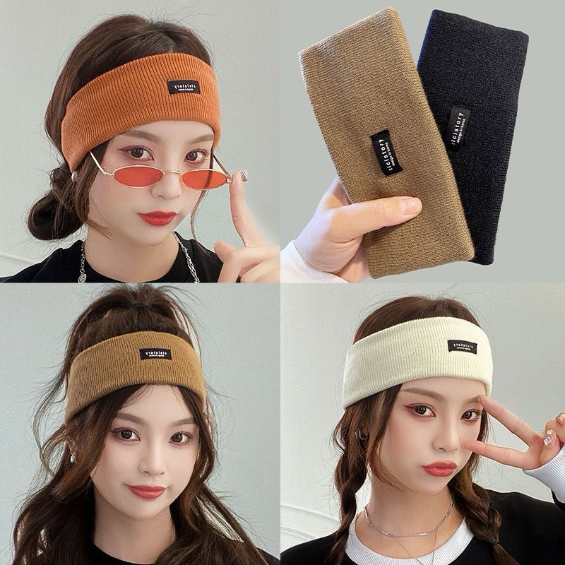 [littlecrab] Headband Karet Rajut Cicistory Bando Kepala Sporty Bandana Olahraga Bahan Elastis Korean Style Fashion