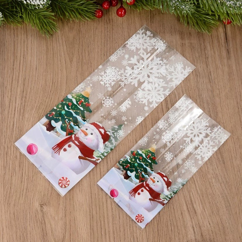 Pekanbaru Christmas Cookies Pouch / Plastik Cookies Natal Motif Salju Berbagai Ukuran