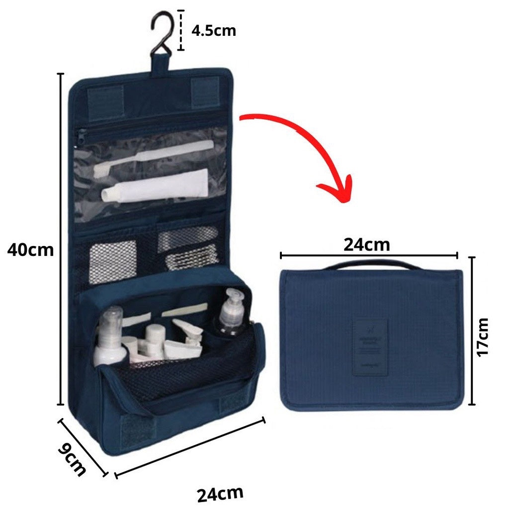 HR- TAS KOSMETIK MANDI GANTUNG Travel Bag Storage Make Up TAS KOSMETIK MANDI GANTUNG Tas Penyimpanan Kosmetik Perlengkapan Mandi Pouch Makeup Wanita Serbaguna Traveling Original Bahan Tebal
