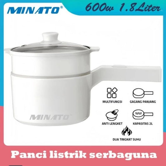Pekanbaru Panci Listrik Fry Pan Elektrik 2In1 Minato M-P600 / Panci Serba Guna Wb 5501