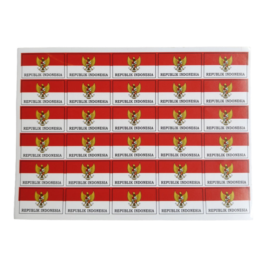 HR-(isi 30pcs) stiker pipi / stiker merah putih / stiker bendera tempelan HUT RI 17 agustus