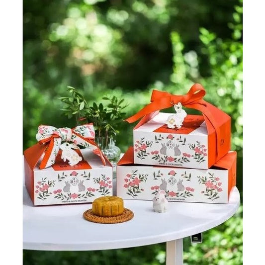 Pekanbaru Mooncake Hampers Box/ Kotak Kue Bulan Pita Maroon