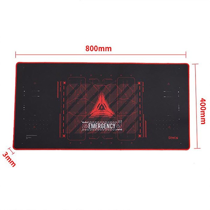 Pekanbaru Gamen Gaming Mousepad Gp-Xxl Anti-Slip Durable With Speed And Control Surface - Hippie / Emergency