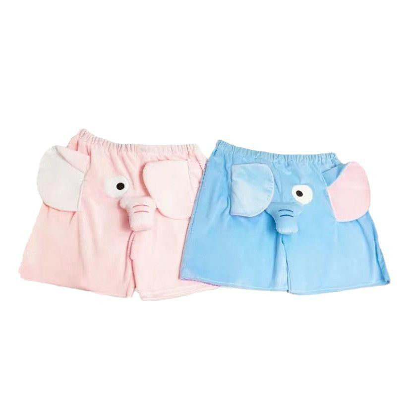 [littlecrab] Celana Pendek Motif Gajah Lucu Belalai Bunyi Dumbo Unik Couple Piyama Tidur Celana Gajah Short Pants Daily Pink Biru Unisex