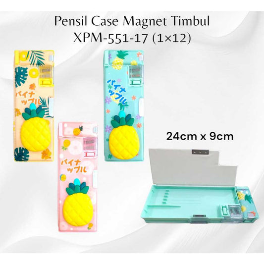 Pekanbaru Pensil Case Magnet Timbul /Kotak Pensil Motif Timbul Motif Cewk
