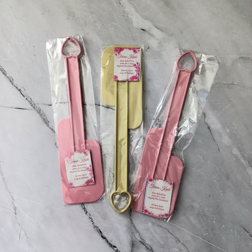 100 PCS SOUVENIR SPATULA Sodet Solet Kemasan Plastik Sovenir Pernikahan Acara