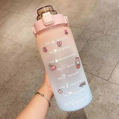 Pekanbaru Besar Jumbo Botol Viral Korea 2 Liter Minum Motivasi 2000Ml 2L