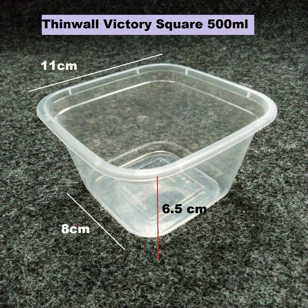 Pekanbaru Victory Thinwall Square Berbagai Ukuran Per Pack