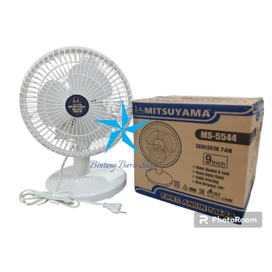 Pekanbaru Kipas Angin Meja  Mitsuyama 9 Inci Ms-5544 Dan 9,5 Inci Ms-5544 Desk Fan Ii Series