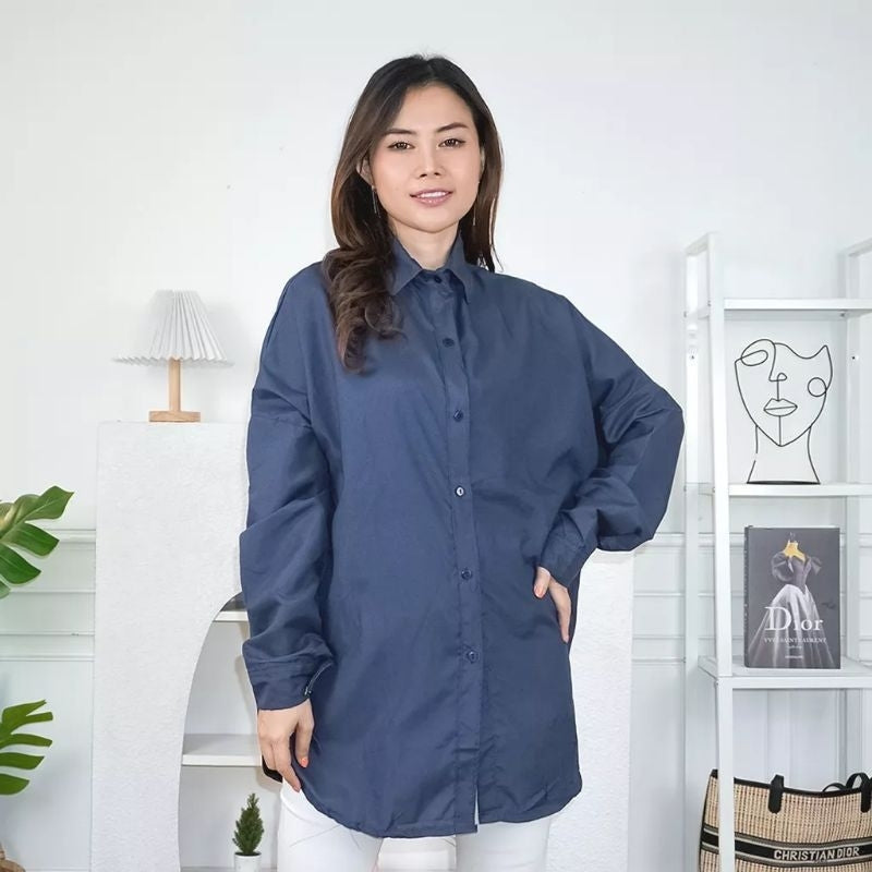 Pekanbaru Ec - Dexy Loose Oversize Shirt /Kemeja/Blouse