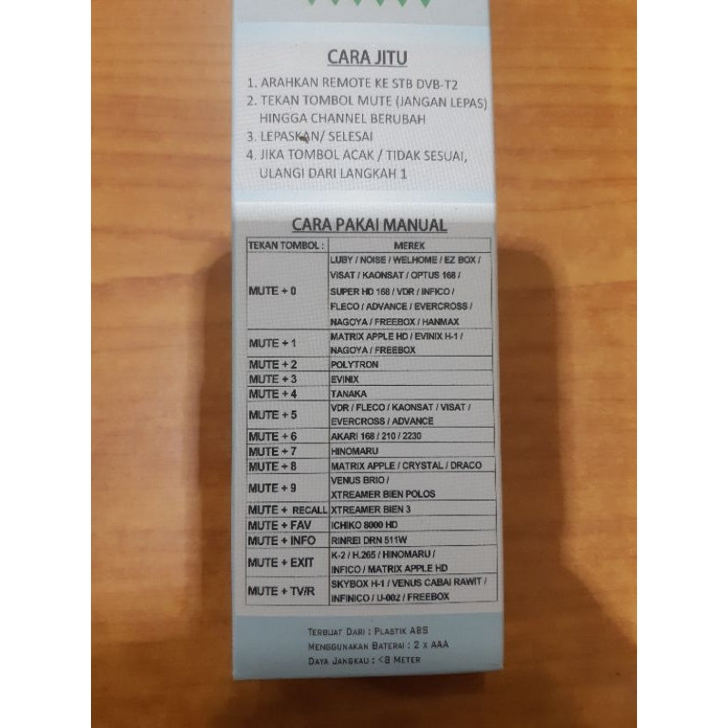 Pekanbaru Remot Stb Jitu / Remot Set Top Box / Remote Stb Multi Bisa Untuk Semua Merk