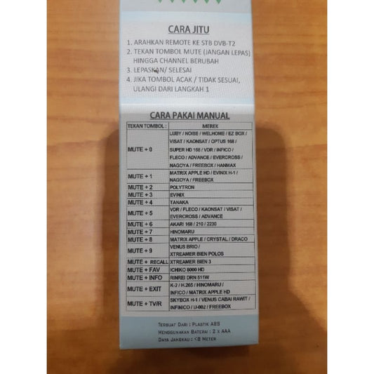 Pekanbaru Remot Stb Jitu / Remot Set Top Box / Remote Stb Multi Bisa Untuk Semua Merk