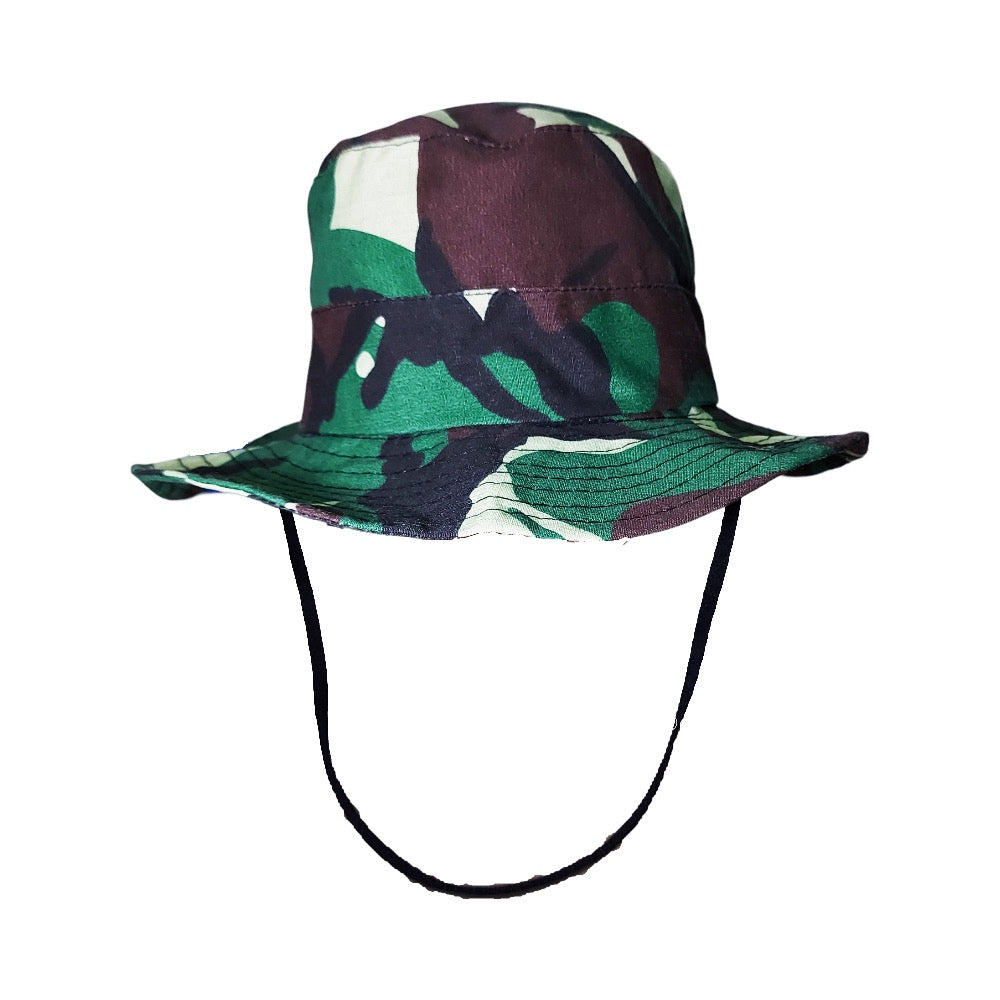 HR-Topi Rimba Gunung Tactical Hiking Outdoor Pria Wanita Dewasa Bahan Drill Anti Panas UV Topi Gunung
