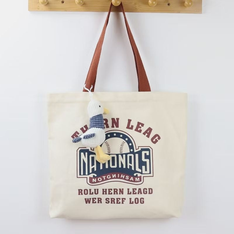 Pekanbaru Tote Bag Tas Samping Kanvas Totebag  Karakter Kartun Lucu Wanita Fashion