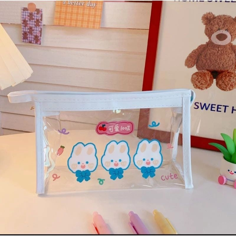 Pekanbaru Pouch Dompet Mika Make Up Kawai Pouch Resleting Tempat Alat Tulis Pouch