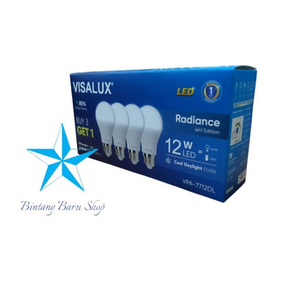 Pekanbaru Bola Lampu Led Visalux / Visalux Lampu Led A-Bulb Radiance Bundle Warna Putih ( Beli 4 Gratis 1) 8W 10W 12W 14W