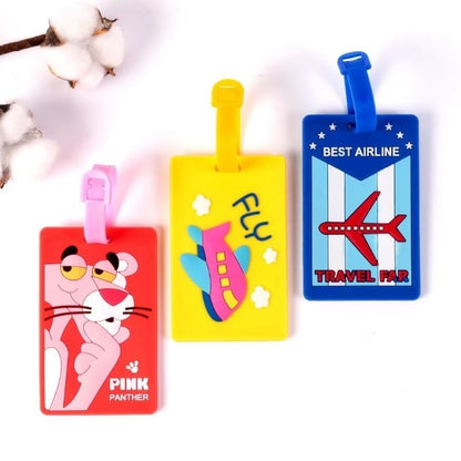 Pekanbaru Name Tag Koper Gantungan Koper Motif Lucu Bahan Silikon Luggage Tag Cartoon Id