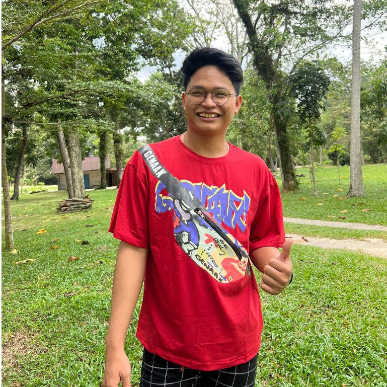 [littlecrab] Kaos Oversize Kantong Tas Kaus Gambar 3d Waistbag Baju Serbaguna Motif Swag Genanx Tshirt With Bag