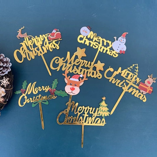 Pekanbaru Christmas Cake Topper / Topper Kue Motif Natal (Instan Only)