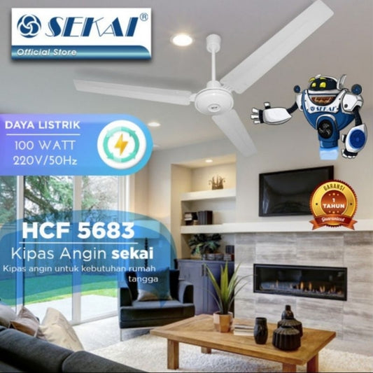 Pekanbaru Sekai - Kipas Angin Gantung / Kipas Angin Atap / Ceiling Fan Sekai Hcf 5683 / Hcf-5683