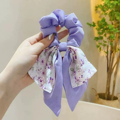 Pekanbaru Spring Scrunchie / Ikat Rambut Pita Kain Satin Korea / Scrunchie Kunciran Rambut Anak