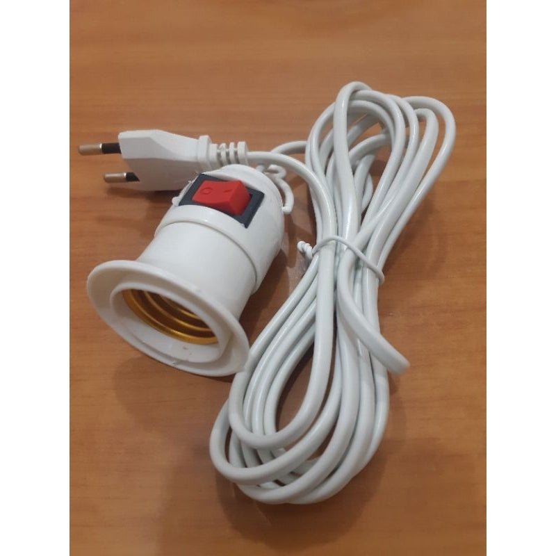 Pekanbaru Fitting Lampu / Fitting Gantung Plus Kabel 3 Meter Dan 5 Meter