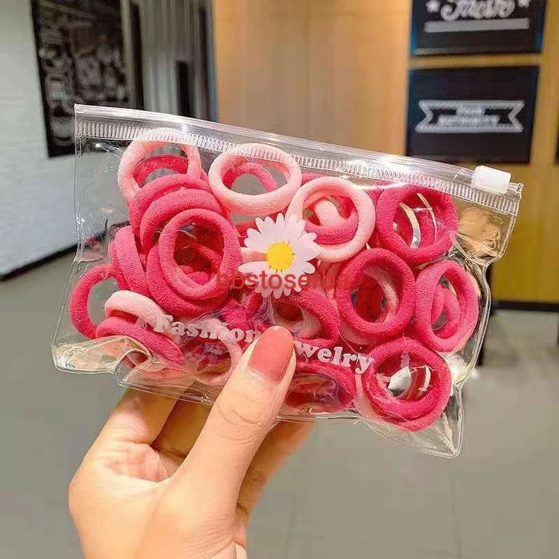 Pekanbaru Ikat Rambut Donat Isi 20Pcs Free Pouch Kunciran Rambut Anak Warna Warni