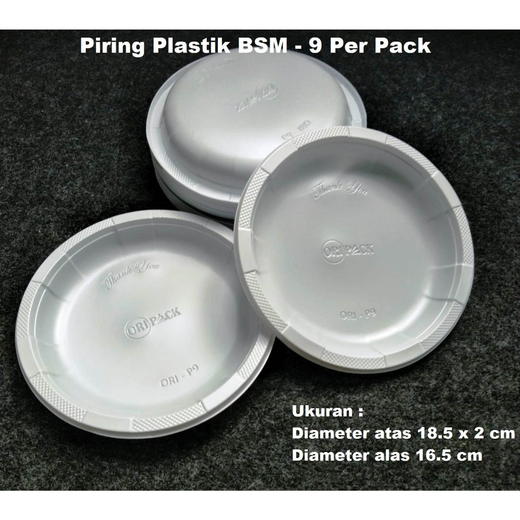 Pekanbaru Piring Plastik Putih Bsm  Per Pack