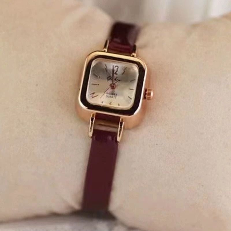 Pekanbaru Jam Tangan Casual Wanita Analog Kecil Dial Bulat Dengan Strap Pu