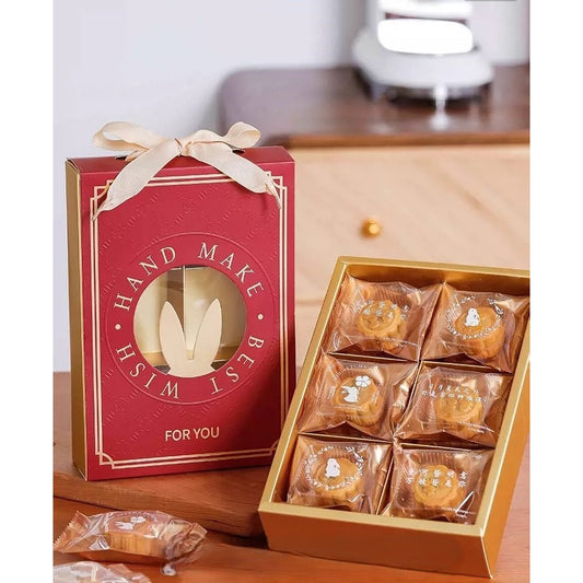 Pekanbaru Mooncake Hampers Box / Kotak Kue Bulan Handle Tali Pita Sekat 6