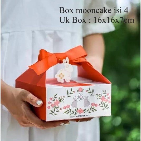 Pekanbaru Mooncake Hampers Box/ Kotak Kue Bulan Pita Maroon