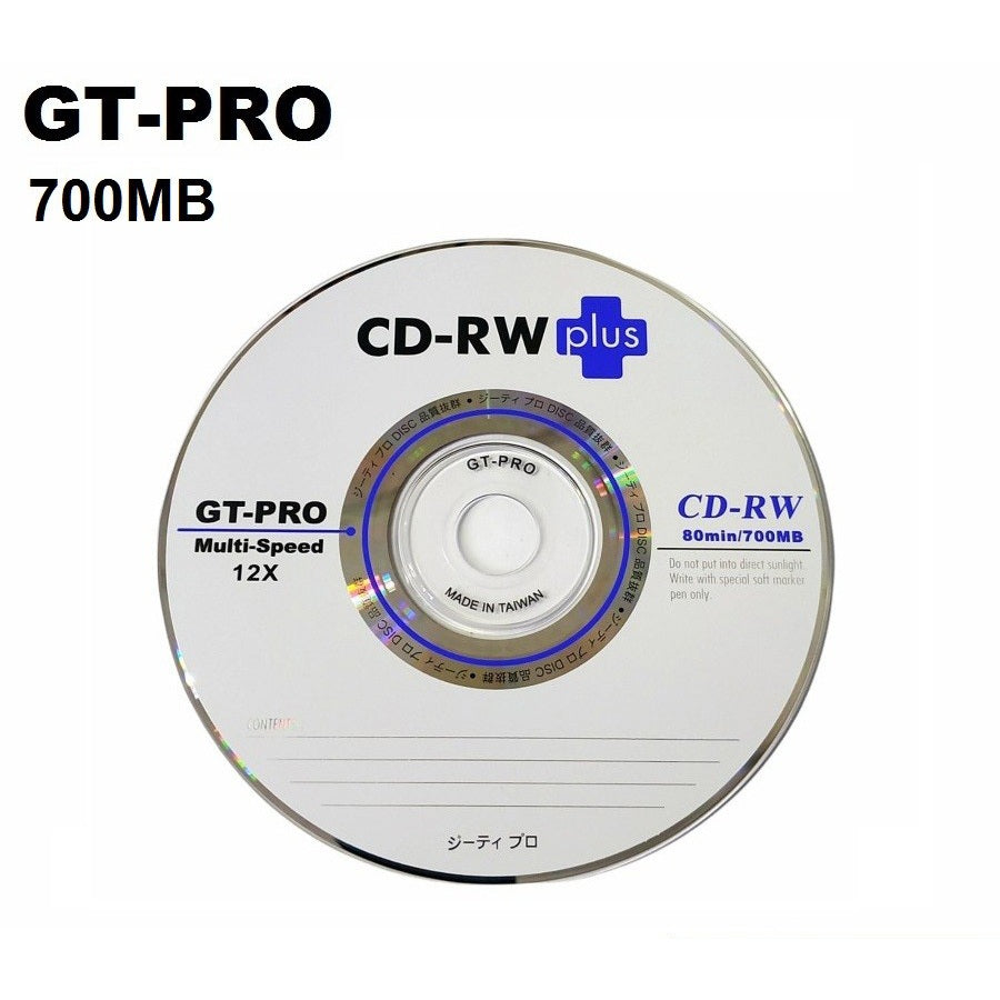 Pekanbaru Cd Kosong / Disc Blank Gt-Pro Cd- Rw 12-24X / Cd-Rw Plus 12X