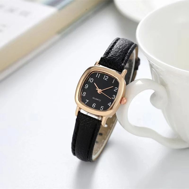 Pekanbaru Jam Tangan Casual Wanita Analog Kecil Dial Bulat Dengan Strap Pu