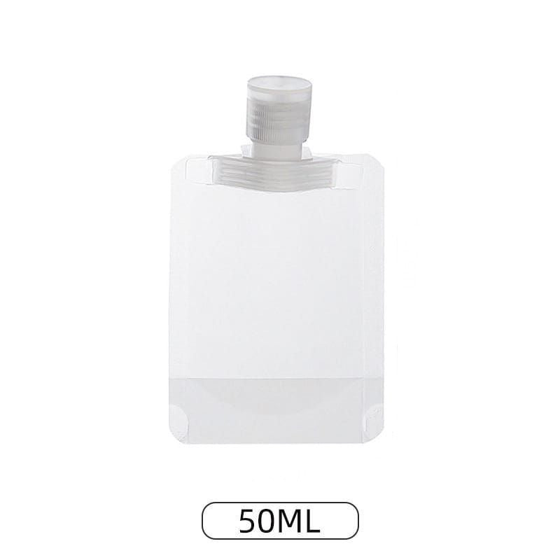 HR-Botol Pouch Plastik Travel Refill Tempat Sabun Cair Lotion Shampoo Skincare Stiker Cantik Viral