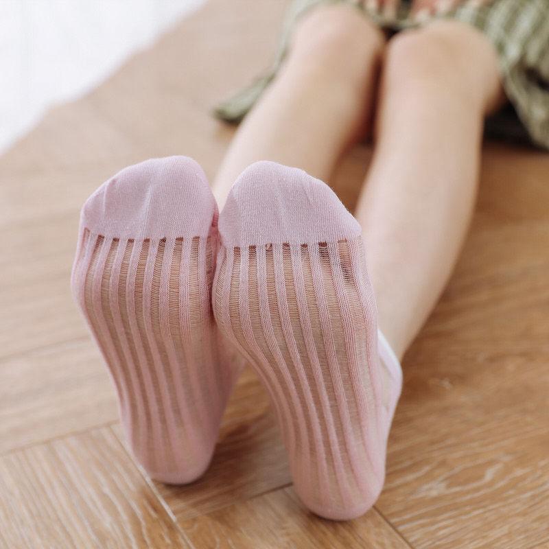 [littlecrab] Kaos Kaki Soft Semi Transparan Women Socks Jaring Kaus Kaki Berkualitas Korean Style Colorful Pastel Renda Aesthetic Clear