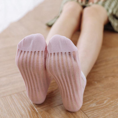 [littlecrab] Kaos Kaki Soft Semi Transparan Women Socks Jaring Kaus Kaki Berkualitas Korean Style Colorful Pastel Renda Aesthetic Clear